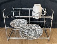 Rack assembled with three tiers shown front view