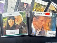 Two CDs front covers: Schafer "Letters from Mignon" and Somers "Celebration" with library labels