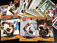 Front view showing spread of cards with three Pro Set All-Star Game cards prominent