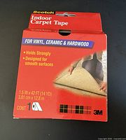 Front view of Scotch Indoor Carpet Tape box
