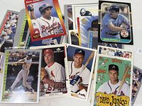 Group shot displaying majority of cards including Justice, Boggs, Kile and comic design Justice