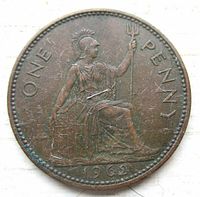 Reverse showing seated Britannia, denomination and date