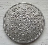Reverse showing FID DEF 1966 TWO SHILLINGS design