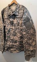 Front view of digital camouflage shirt