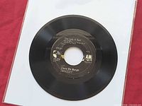 Side A label of 7" vinyl showing title, artist, catalog number