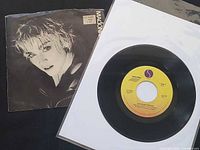 Front of picture sleeve displaying Madonna portrait and title