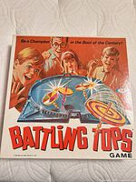 Battling Tops game box lid showing title and illustration