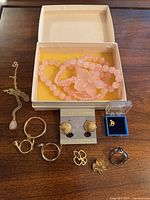 Group shot of all jewelry items laid out