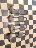 All four Yakima roof rack mounts aligned