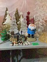 Group view of all holiday items on table