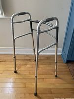 Full view of aluminum folding walker