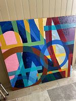 Full view of abstract painting