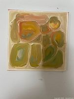 Front view of abstract painting showing full composition