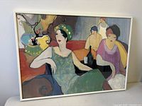 Front view of framed Itzchak Tarkay art print showing full image and frame