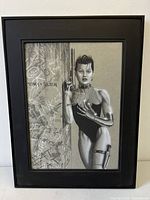 Front view of framed pastel artwork showing full composition