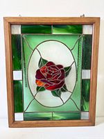 Full view of stained glass window front