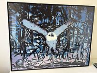 Front view of framed screen print showing full artwork and frame