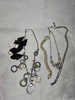 Group shot of all five jewelry pieces front view