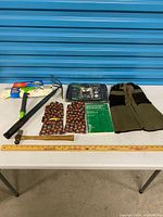 All items in lot laid out on table