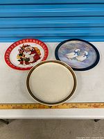 All three trays front view