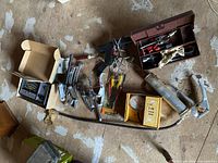 Overall view of all automotive tools laid out