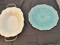 Both serving pieces side by side for scale and comparison