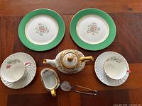 Entire set laid out on table