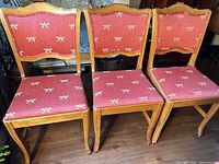 front view of all three matching chairs