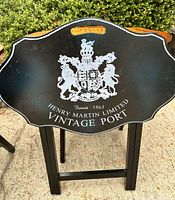 Black Vintage Port tray on stand