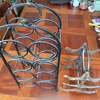 Both wine racks side by side on table