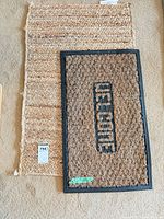 Top view of both mats showing size difference and textures