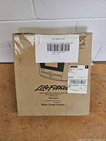 Front of sealed box with Life Fitness logo and shipping label