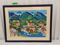 Full view of framed painting