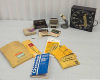 Full lot overview showing all accessories, timer, viewer, envelopes