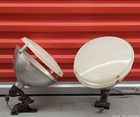 Both Spectro clamp lamps side by side showing housings and clamp bases