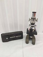 Tacon microscope next to Panasonic Light Scope pouch