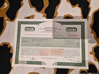 Front view of Cortecs PLC ADR certificate showing full layout, border, company name and certificate number BNY-0323