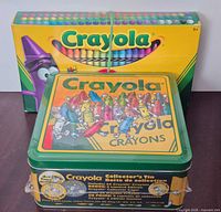 Front view of both sealed crayon sets