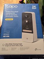 Front of sealed TP-Link Tapo D230S1 video doorbell kit box