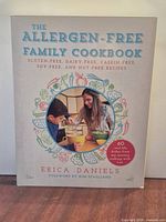 Front cover showing title, dietary exclusions, author, and photo inset