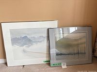 Both framed artworks side by side showing relative sizes and frames