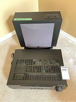 Front view of both Yamaha HTR-6250 receiver and subwoofer