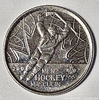 Reverse showing men’s hockey Olympic design