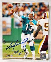 Full view of signed Dan Marino 8x10 photo