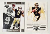 Both Drew Brees cards side by side
