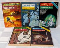 Group shot of all five magazines front covers