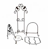 Group shot of five stands showing variety and scale