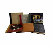 Front view showing all six record album books