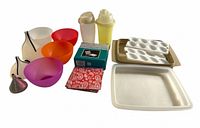 Group view of all plastic kitchen items