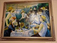 Front view of framed reproduction painting